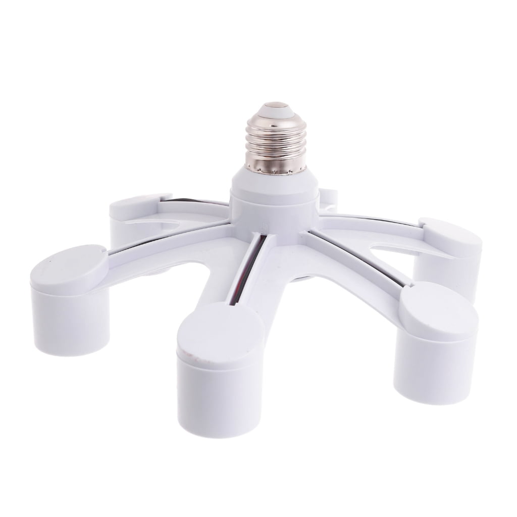 Tizuqe E27 to E27 LED Bulb Lamp Holder 2/3/4/5/6/7 in 1 E27 Base Socket ...
