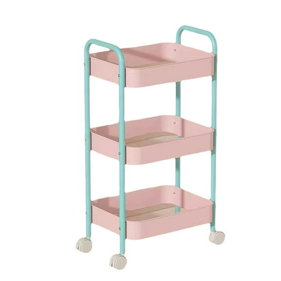 Tizuqe Easy Assembly Storage Shelves Portable Storage Trolley for Kitchen Office Store