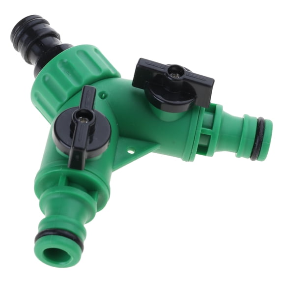 Tizuqe Easy to Use Watering Systems Flows Adjusting Three Way Hose Connector with Shutoff Valves Suitable for Garden Irrigation