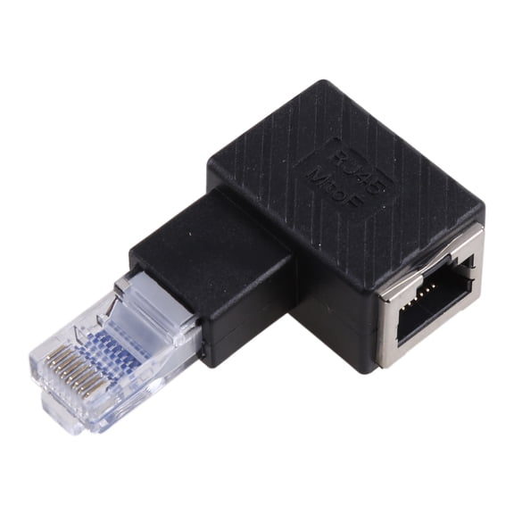 Tizuqe Elbow Rj45 Male To Female Network Cable 90 Degree Adapter Lan Network Extension Crystal for Head