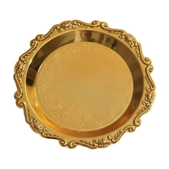 Tizuqe Elegant Cake Display Tray Dessert Platter Cake Presentation Stand Modern Metal Storage Stand for Showcasing Snacks