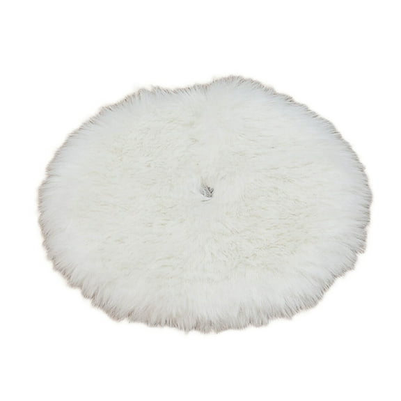 Tizuqe Elegant Christmas Tree Skirt Solid Color Dress for Large Trees Home Decoration