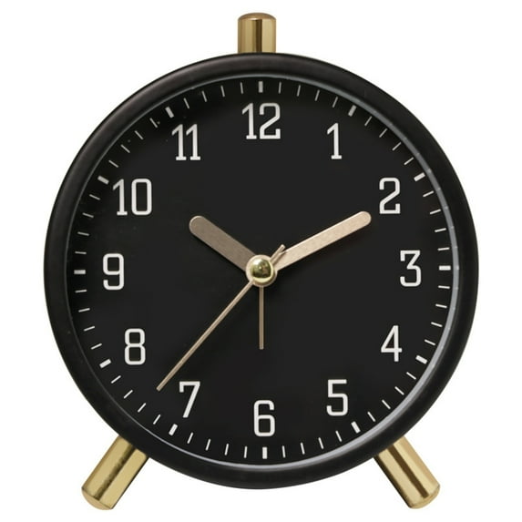 Tizuqe Elegant Quiet Quartzs Alarm Clock with Warm Yellow Nightlight for Peaceful Sleep Suitable for Home and Office Decors