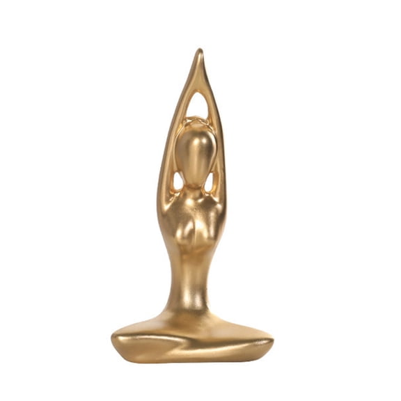 Tizuqe Elegant Yoga Pose Statue Modern Resin Sculpture Nordic Decoration for Shelf or Entryway
