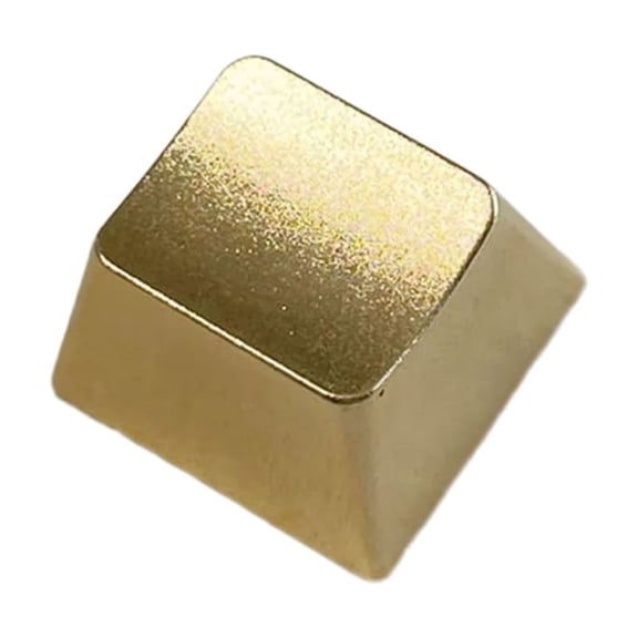 Tizuqe Mechanical Keyboard Keycap in Matte Gold Finish, Zinc Craftsmanship Metal Keycap