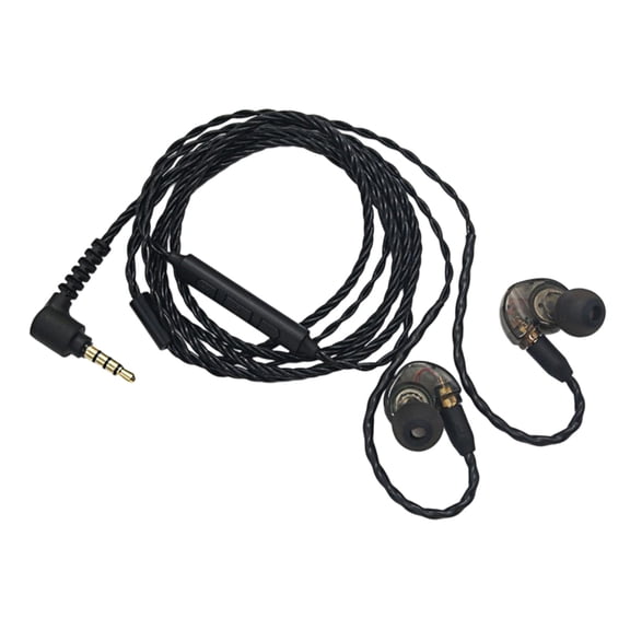 Tizuqe Enhanceds 4Strand Braideds MMCX Headphone Wire Three Button Microphones 3.5mm Sound Jacks