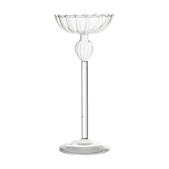 Tizuqe European Glass Candle Holder Romantic Desktop Decoration Crafts Decor for Home Restaurant Bar Atmosphere Props Supplies