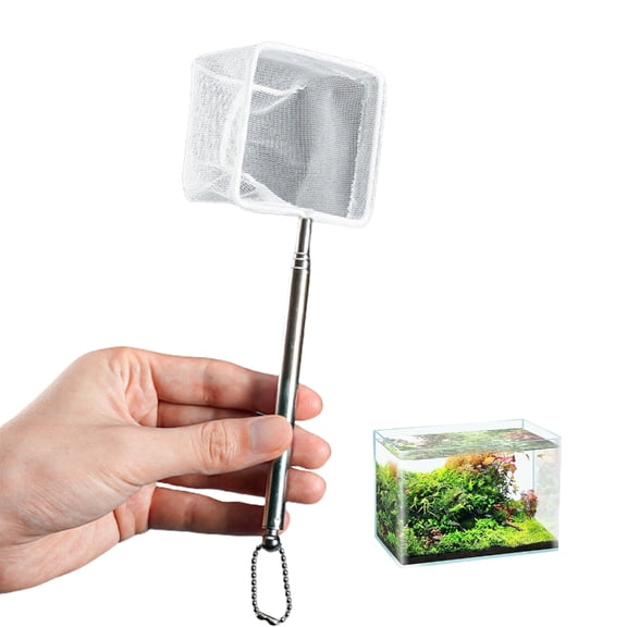 Tizuqe Extendable Aquariums Fish Net With NonSlip Handle Resistant Rod And Protective Nettings for Fishtanks Cleaning
