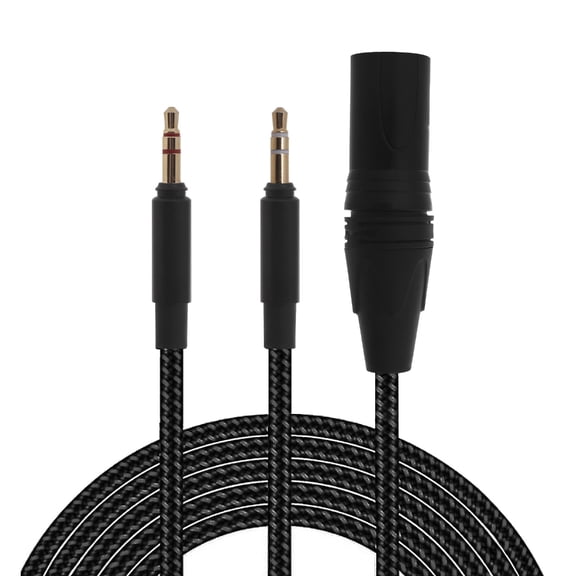Tizuqe 4Pin Balanced Cable to Double 3.5mm Headset Cable for Hifiman Arya Sundara Ananda HE400SE Headset Lines Replacement Cord