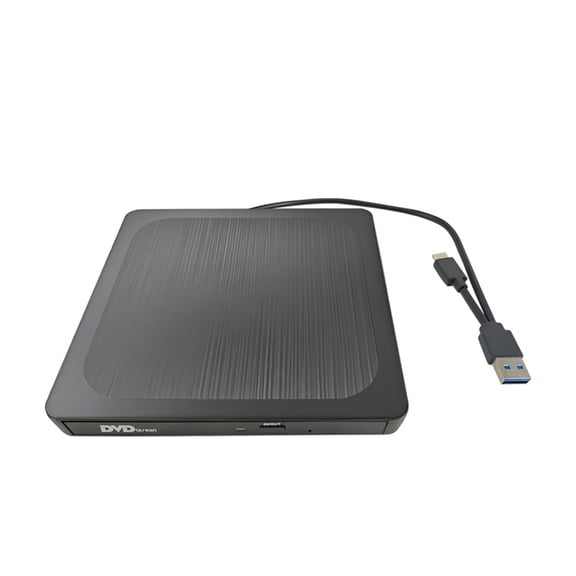 Tizuqe Fast Speed 24X 8X Disc Burning Reader External Drive with USB3.0 and Type C Port Portable Design