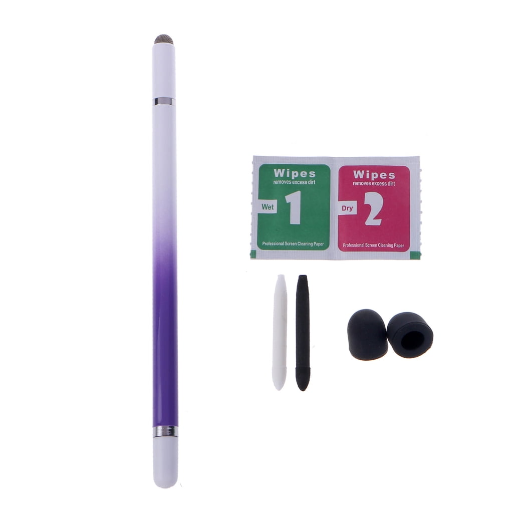 Tizuqe Fiber & Plastic & Cloth Head Capacitive Stylus 3-in-1 3-tip ...