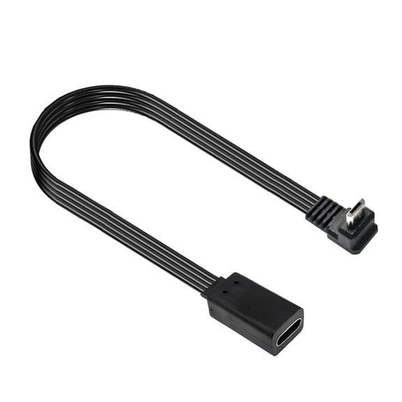 Tizuqe Flat USB C Female To Microed USB Male Adapter Cable 10W Charging 480Mbps Data Transfer 10cm 20cm Option Flexible
