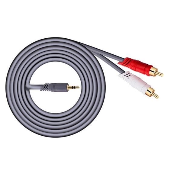 Tizuqe Flexible Length 3.5mm to 2RCA Audios Cable for Versatilitys Use in Home Entertainment Systems Noise Reductions Shielding