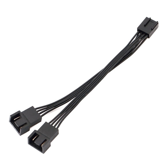 Tizuqe Flexible PVC 2Way Computer Fan Splitter 4Pin Pwms Fan Splitter Cable Thermals Monitoring For Enhances PC System Cooling
