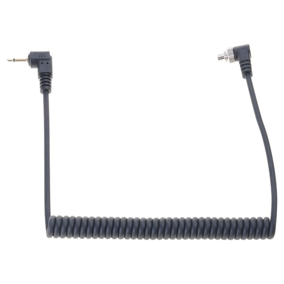 Tizuqe Spring Coiled Flash Syncing Cable PC to 2.5mm with Screw Lock Durability PVC Coating for Studio Photography Equipment