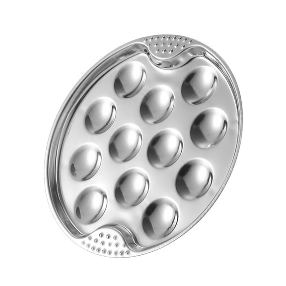 Tizuqe Elegant Snail Dish and Fork Escargots Bakings Dish and Tongs Metal Kitchenwares