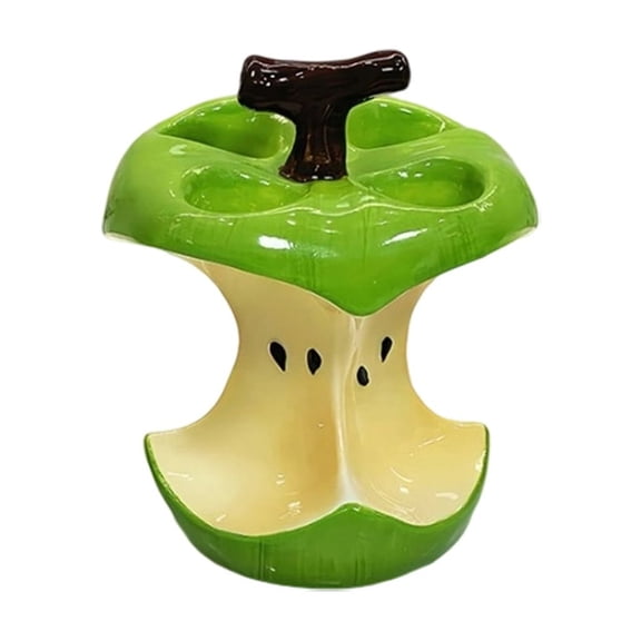 Tizuqe Fruit Shape Ceramic Toothbrush Holders 4 Hole Bathroom Countertop Organizers