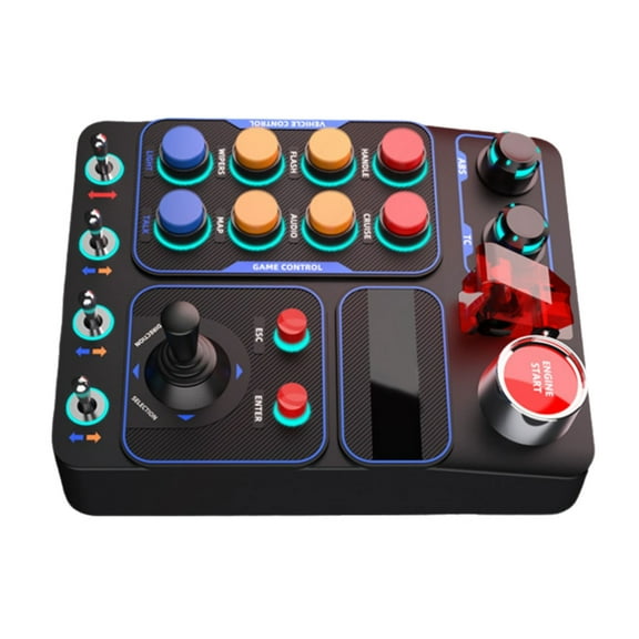 Tizuqe Racing Simulators Control Box with Multiple Lighting Effects Multifunction Button