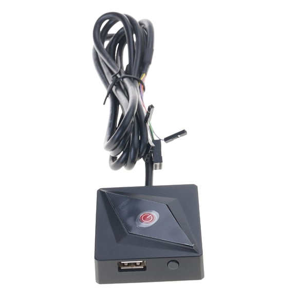 Tizuqe Gaming Desktop Power Control Switches Button With USB 2.0 Port For Easy Connection