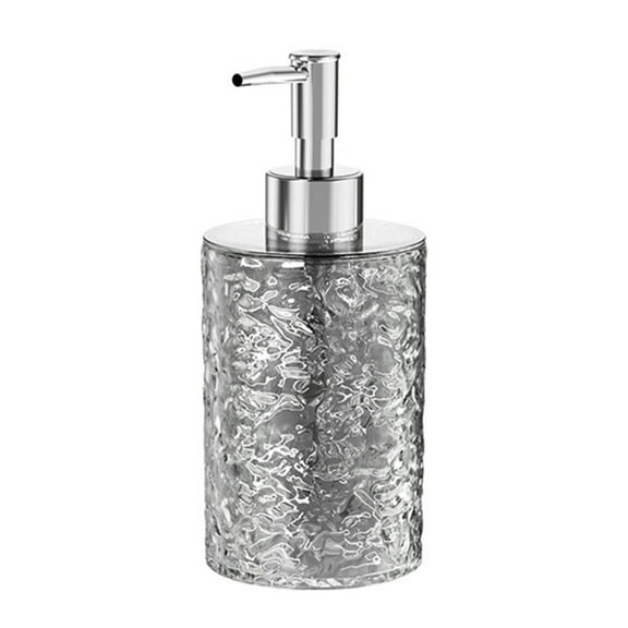 Tizuqe Glass Hand Soap Dispenser with Press Pump Clear Refillable Lotion Liquid Refillable Empty Bottle