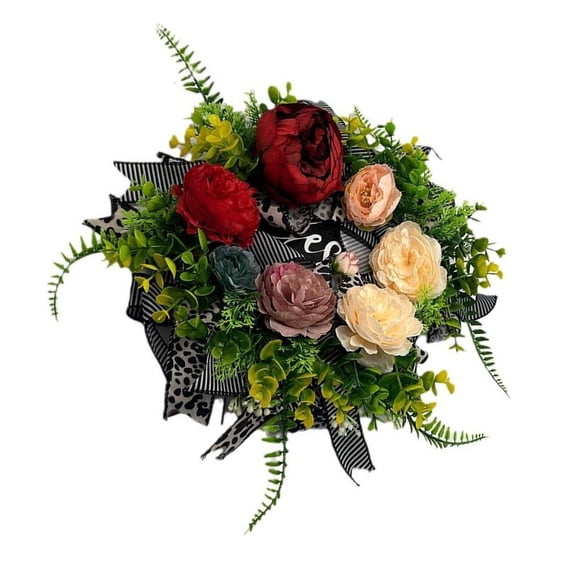 Tizuqe Handcraft Leopard Designs Wreath Fashion Accessory for Door Adds Creative Elegant to Autumns and Valentines Decoration