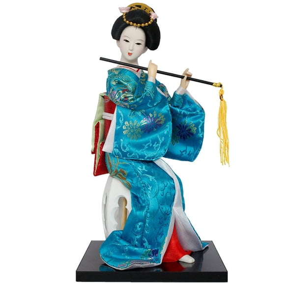Tizuqe Handmade Japanese Geisha Dolls 12Inch Colcolo Kimono Figurine for Home and Office Ornamentation Asian Figurine