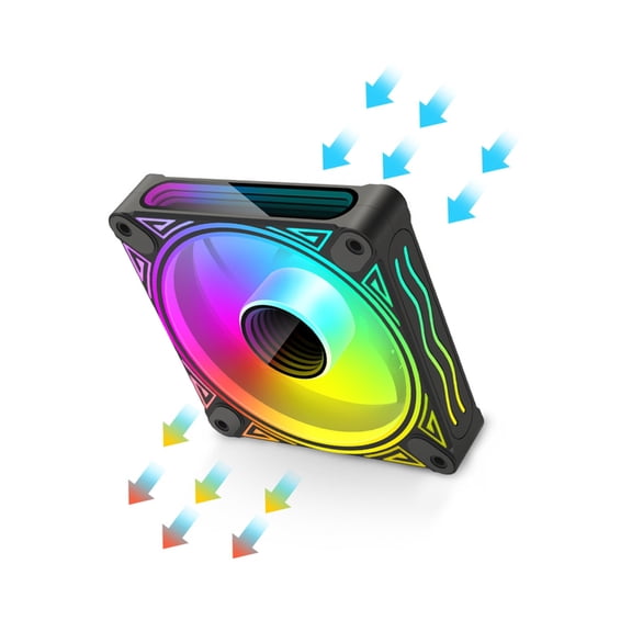 Tizuqe High Airflows 120mm ARGB Computer Case Cooling Fan With PWM Technology And Quiet Operation For PC Computer Builders