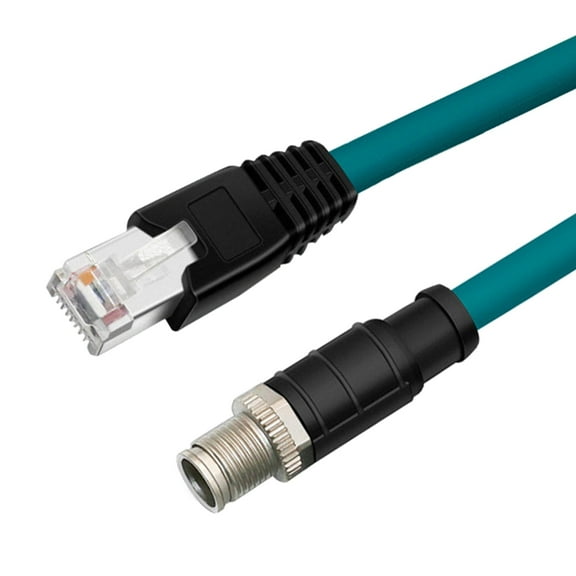 Tizuqe High Performances 12 8Pin X Coded To RJ45 Industrial Ethernet Cable 6.5mm Diameter 15m/10m/800cm/5m/300cm/200cm/150cm