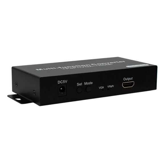 Tizuqe High Performances Double Signal Inputs YPbPr/VGA to HDTV Port Converter Black