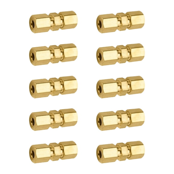 Tizuqe High Strength Brass Flareless Brake Line Fitting 4.76mm Double Thread 10pcs