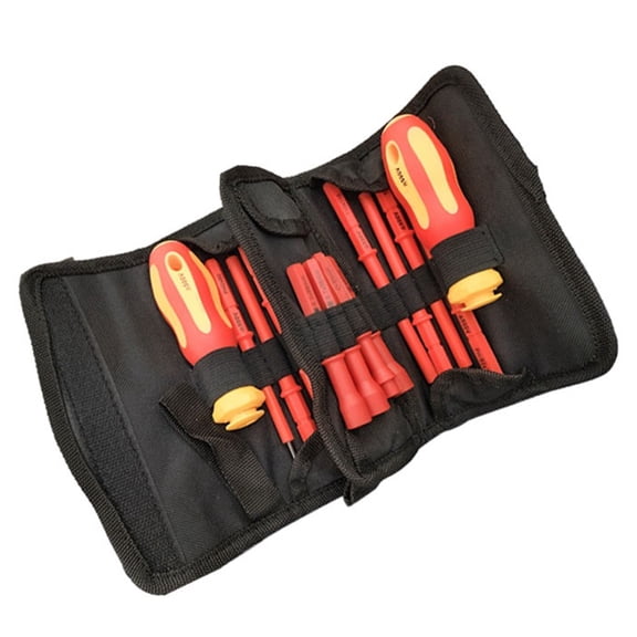Tizuqe Home Repair Tool Set 18Pieces Insulated Electrician Screwdriver Kit for Safe Use