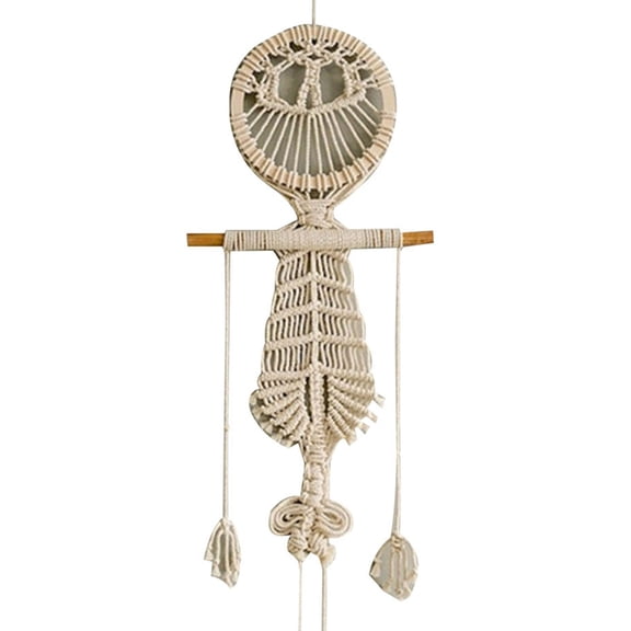 Tizuqe Hung Skeleton Decorations Decorate Wall With Tapestry Tassel Woven Hungry Ghosts Handmade Skeleton