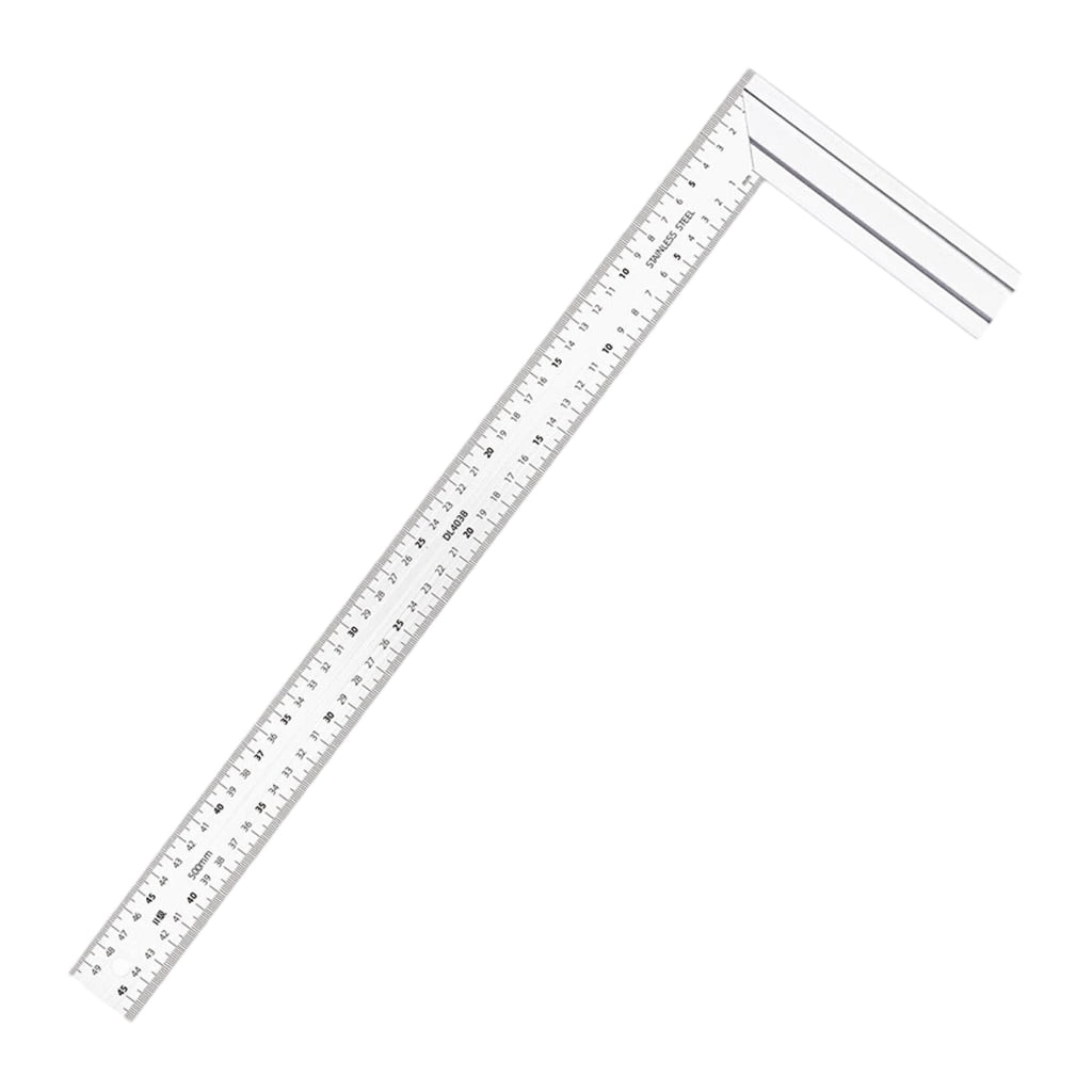 Tizuqe Industrial Aluminum Base Angled Ruler Stainless Steel ...