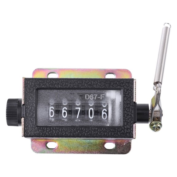 Tizuqe Iron Mechanical Tally Counter Handheld Rotary Resettable 0-99999 Display Counter