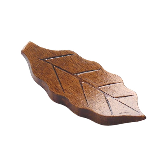 Tizuqe Japanese Style Chopstick Holder Natural Wooden Leaf Shape Chopstick Rest Spoon Fork Knife Holder Dinner Tableware