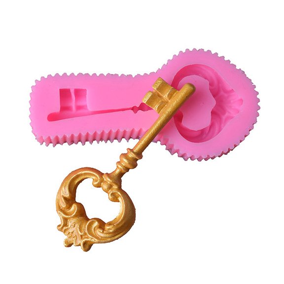 Tizuqe Vintage Keys Silicone Fondant Molds Cake Decorations Epoxy Resin Crafts