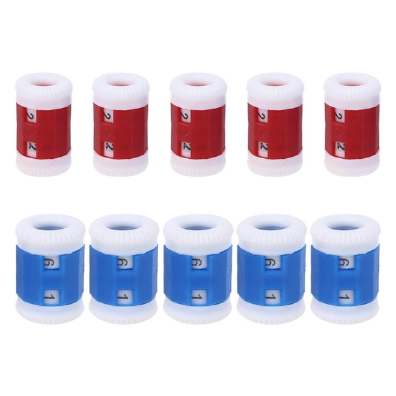 Tizuqe Knitting Needles Pride Row Counter 5 Large Size and 5 Small Size Blue and Red