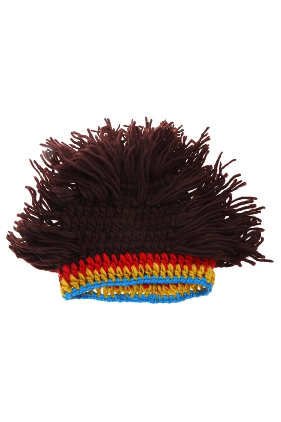 Man Knittings Beard Hat Hairs Style Rastas Wigs Caps Winter Hat for Hairs Style Rastas Wigs Beard Hat Trend Crochet Hat Winter Hat with Dreadlocks