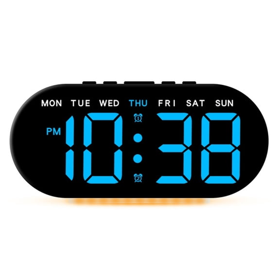 Tizuqe LED Alarm Clock With 2 Alarms Large Led Date Display USB Charging Digital Alarm Clock Contemporary Bedside Clock