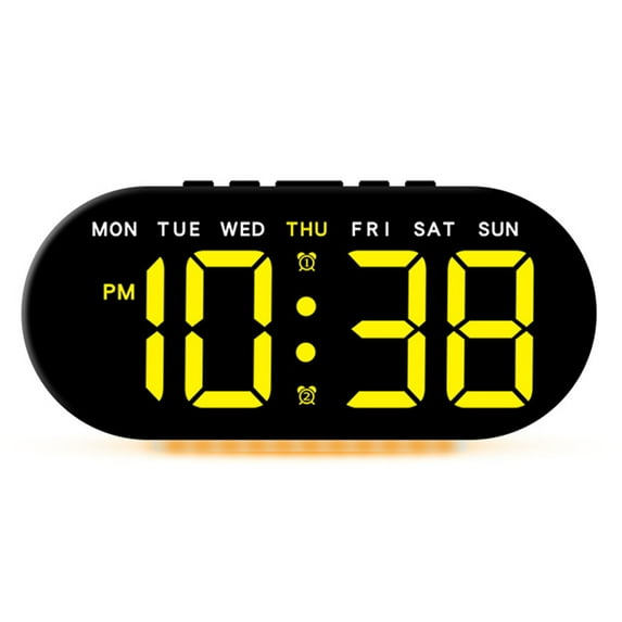 Tizuqe LED Alarm Clock With 2 Alarms Large Led Date Display USB Charging Digital Alarm Clock Contemporary Bedside Clock