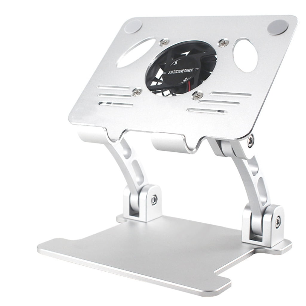 Tizuqe Laptop Stand Riser Adjustable with Cooling Fan Holder Desktop Foldable Bracket