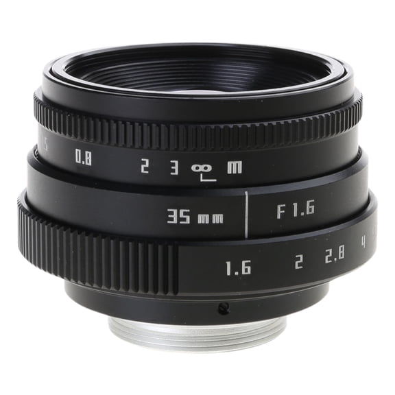 Tizuqe 35mm F1.6 CCTV Lens Television TV Lens Adapter Rings C-Mount for M4/3 Mount Micro Single Camera Accessories