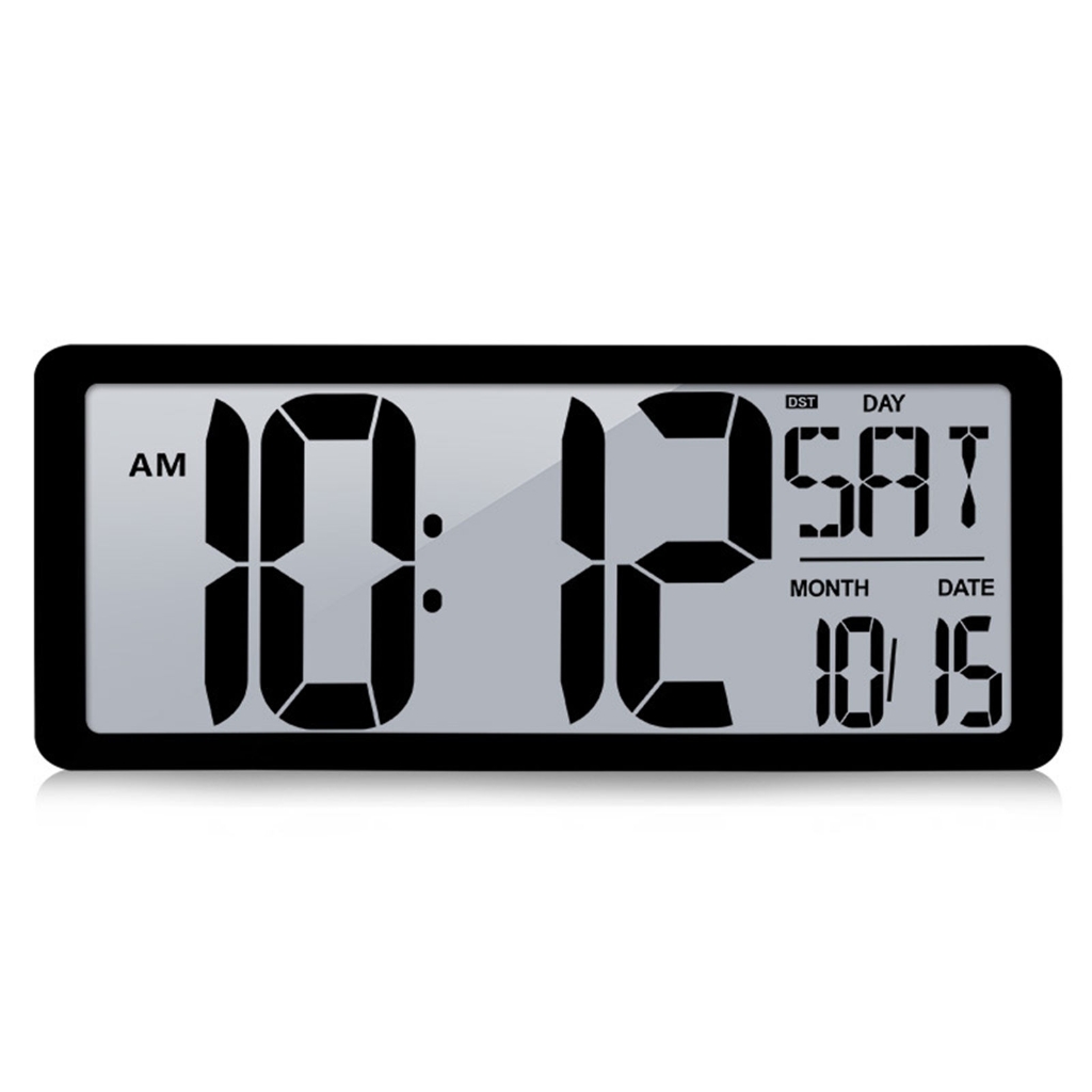 Tizuqe Large Display Digital Wall Clock Includes Temperature And Date ...