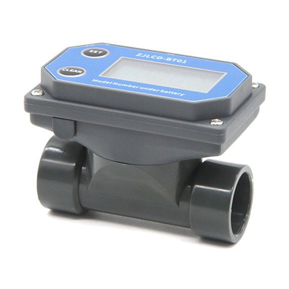Tizuqe Large Flows Capacity Digital Flowmeter With Clear Display For Swimming Pool Water Treatments Accurate Liquid Measurement