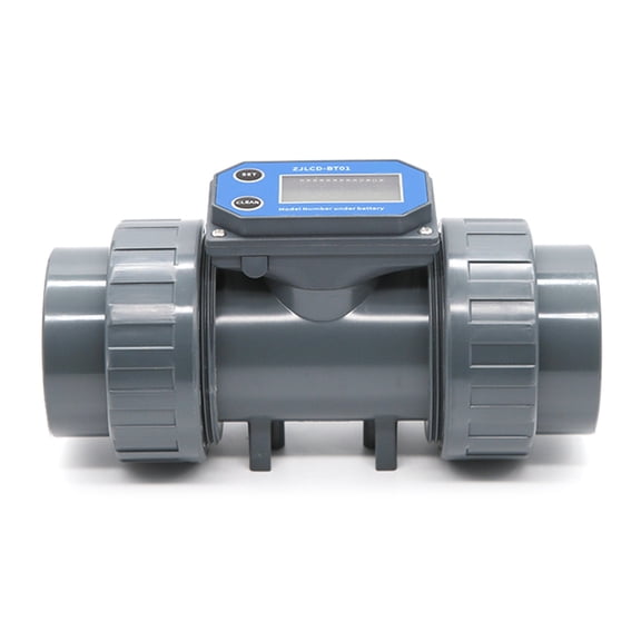 Tizuqe Large Flows Capacity Digital Flowmeter With Clear Display For Swimming Pool Water Treatments Accurate Liquid Measurement