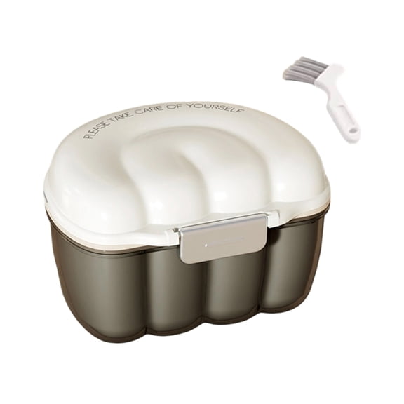 Tizuqe Leak Proof Storage Box For Clear Aligners Dentures Aligner Hoder with Mesh Drainage Basket Travel Essential Organiser