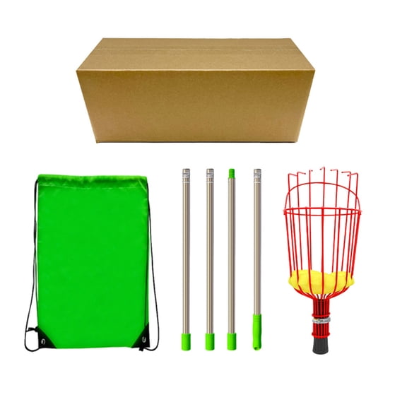 Tizuqe Lightweight Aluminum Extendable Fruit Pickers Tool With Non Slip Grip Orchard Harvesting Tool For Home And Farm Use