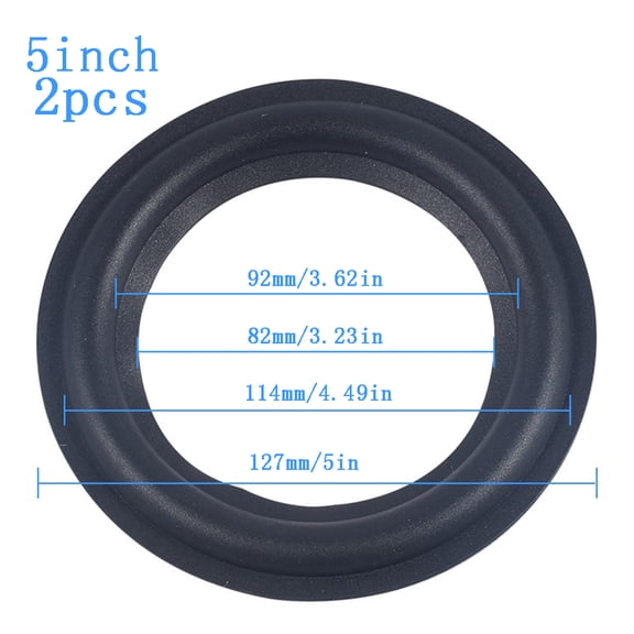 Tizuqe 2Pcs/set Ring Rubber Speaker Loudspeaker Speaker Surround Repair