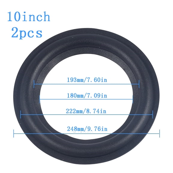 Tizuqe 2Pcs/set Ring Rubber Speaker Loudspeaker Speaker Surround Repair
