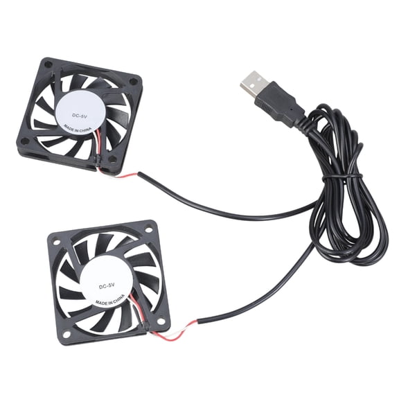 Tizuqe Low Noise 25DBA Cooling Double Fan 60x60x10mm For DVD Players Networking Switches